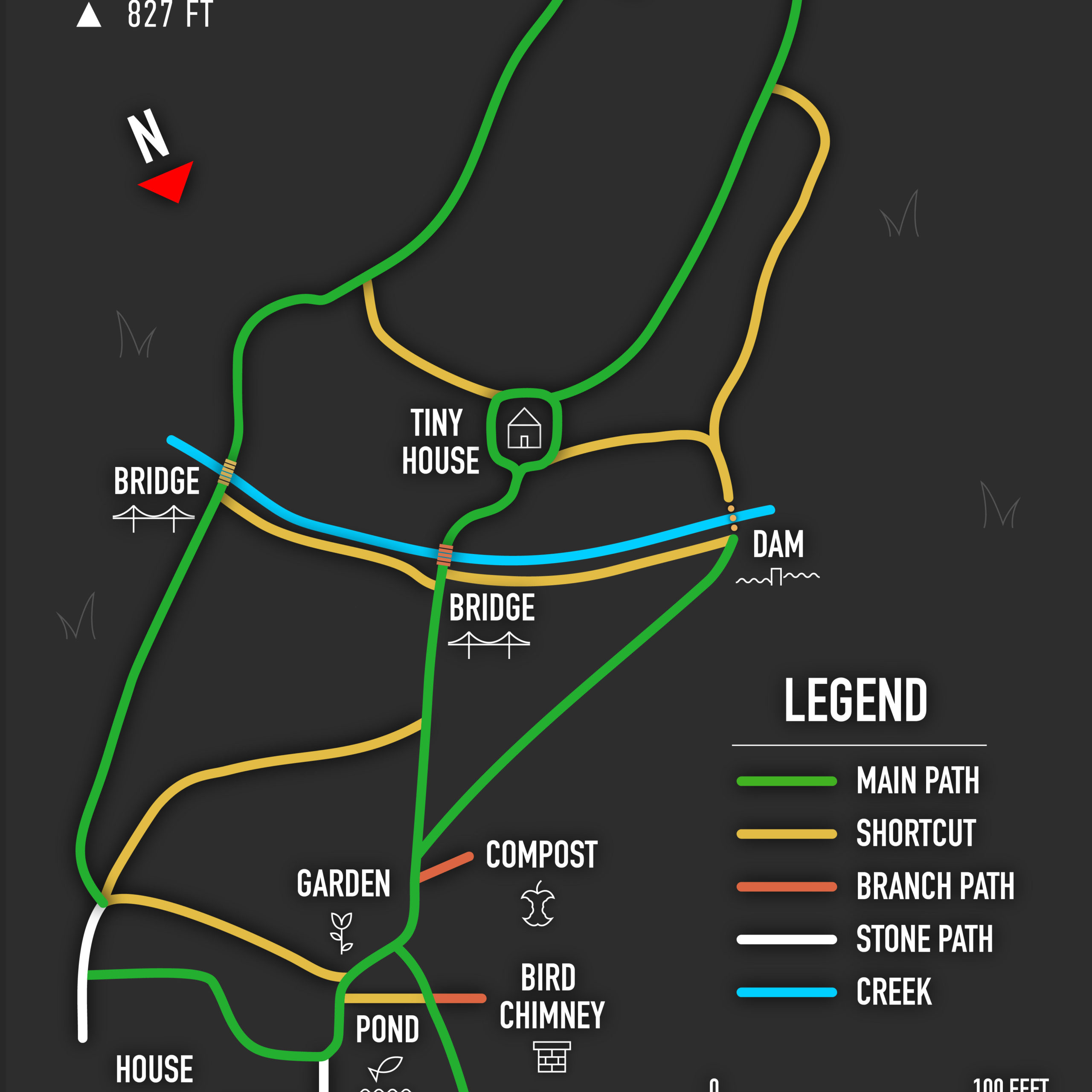 Trail map by Mason Barrera